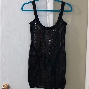 Bebe black sequin dress